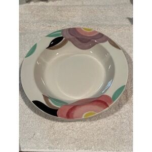 Adams Micratex Florida Rimmed Soup Bowl Pasta Plate Floral Made in England 9"